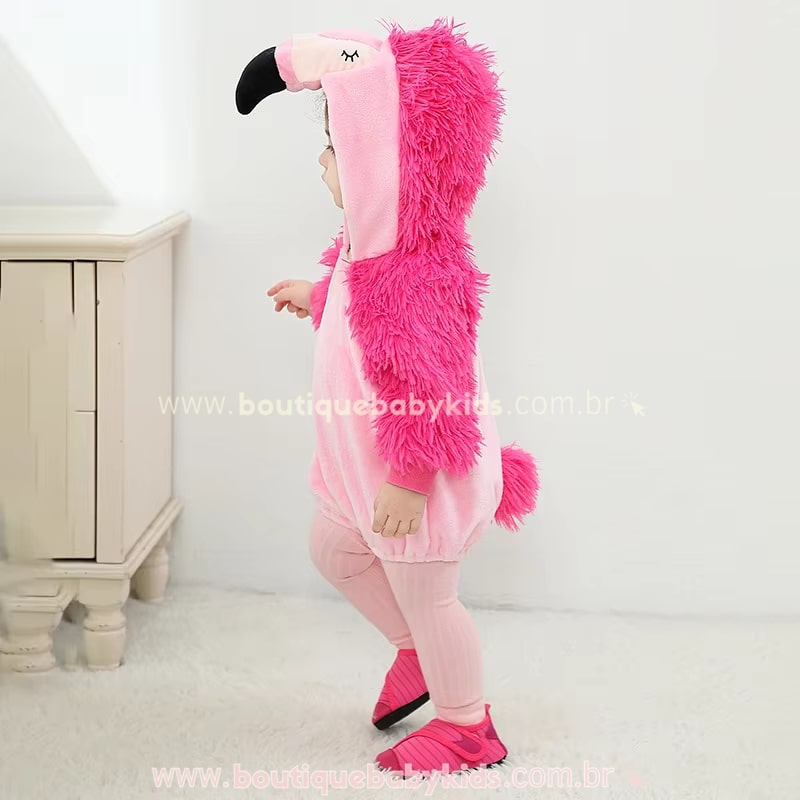 Body Bebê Fantasia Flamingo Rosa - Boutique Baby Kids