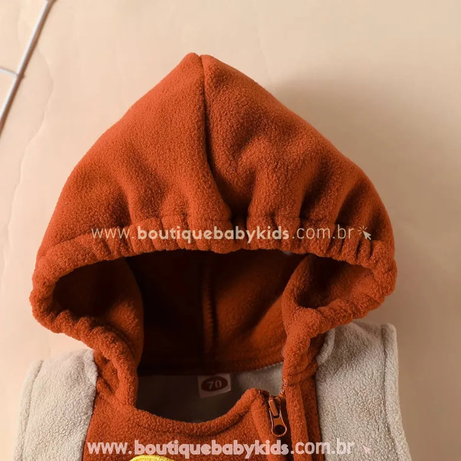 Body Bebê Fantasia Hot Dog com Meia