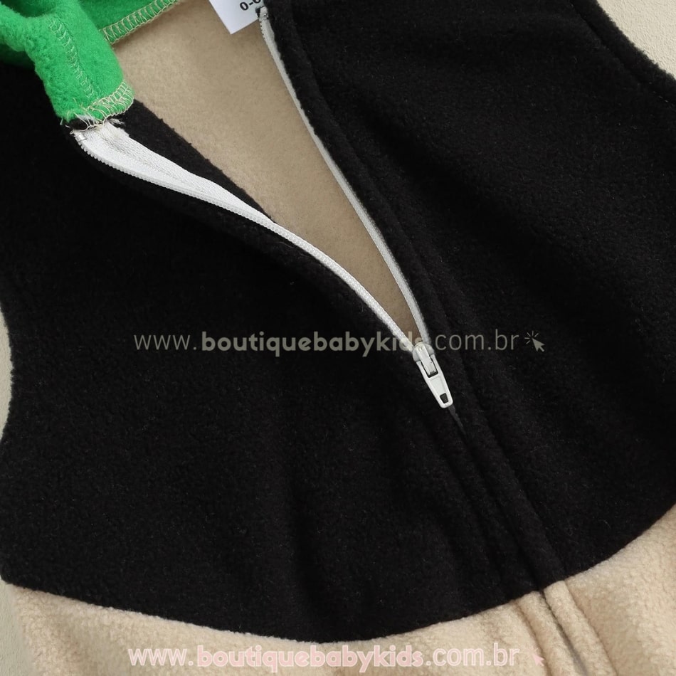 Body Bebê Fantasia Patinho com Meia