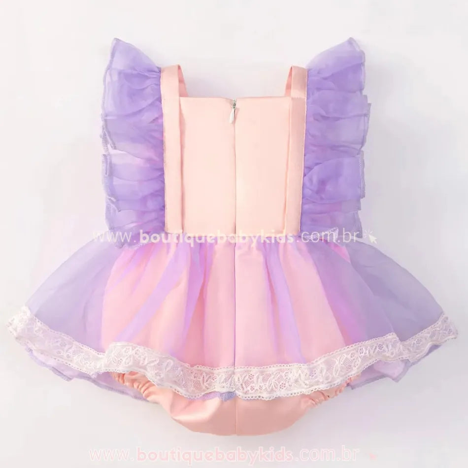 Body Bebê Fantasia Princesa Aurora