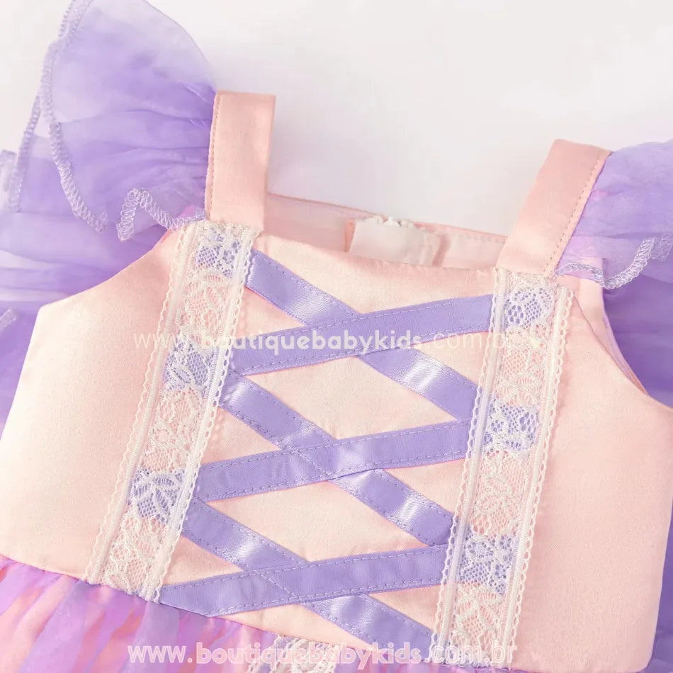 Body Bebê Fantasia Princesa Aurora