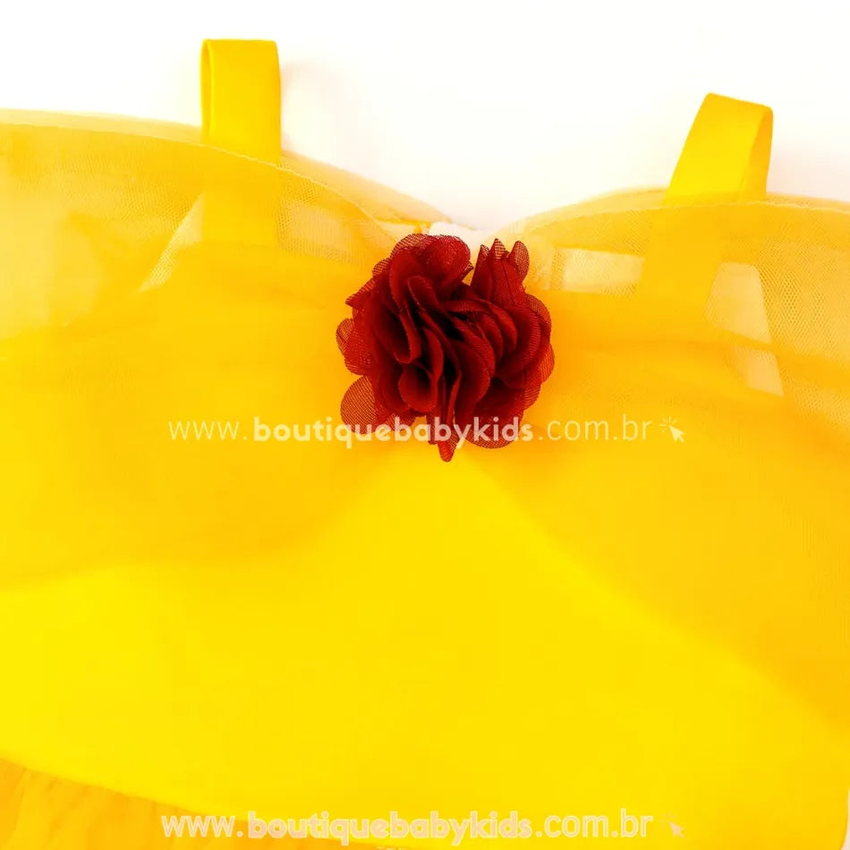 Body Bebê Fantasia Princesa Bela