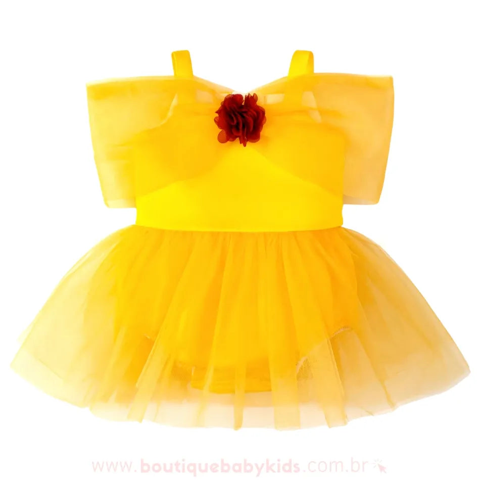 Body Bebê Fantasia Princesa Bela