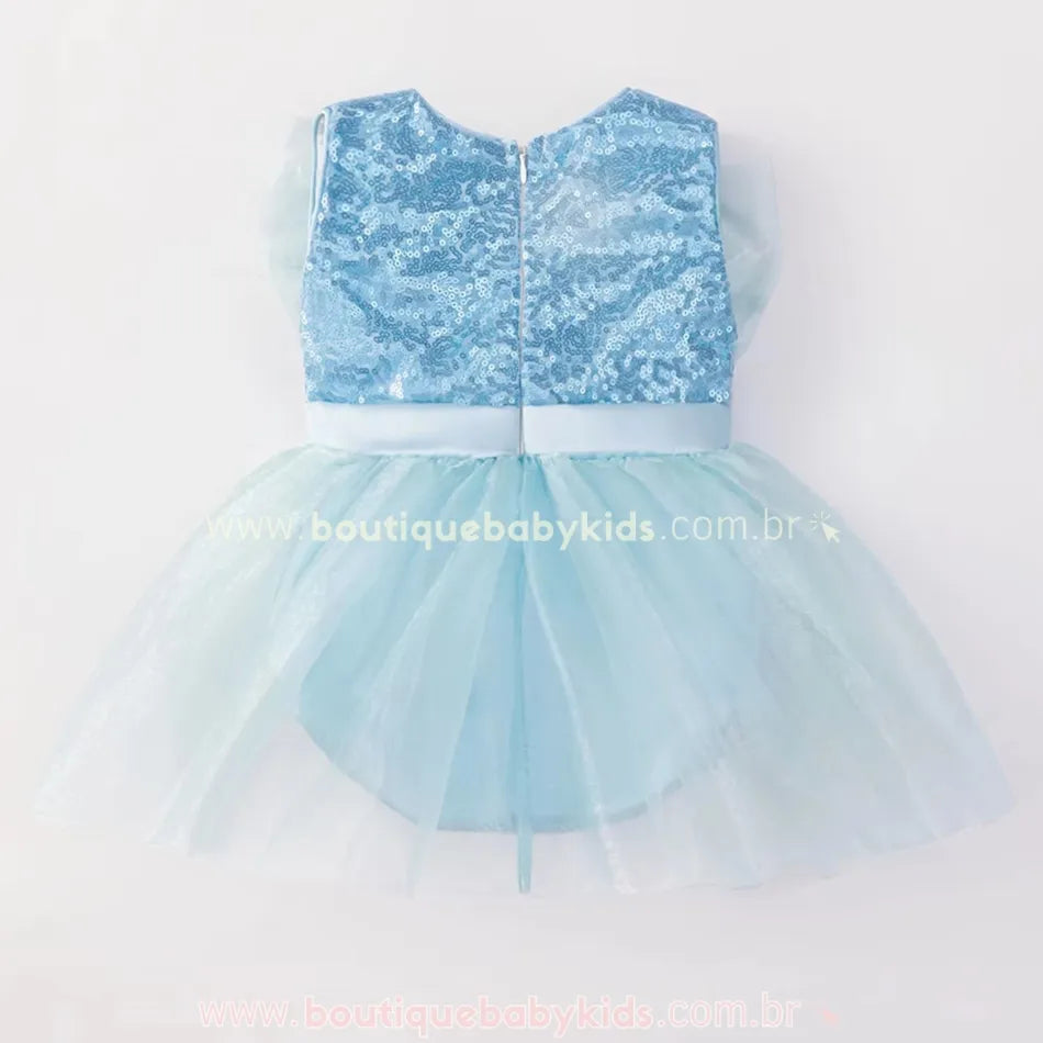 Body Bebê Fantasia Princesa Elsa