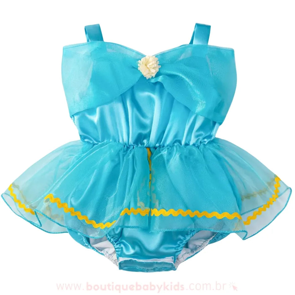 Body Bebê Fantasia Princesa Jasmine de Luxo - Boutique Baby Kids