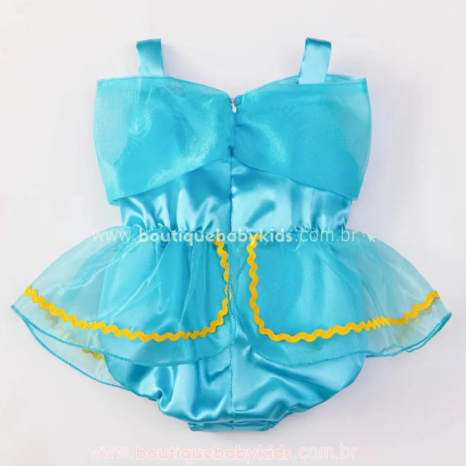 Body Bebê Fantasia Princesa Jasmine