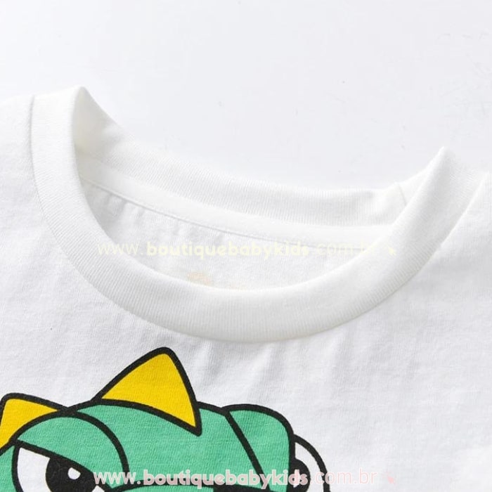 Camiseta Bebê Estampa Dino Manga Curta - Boutique Baby Kids