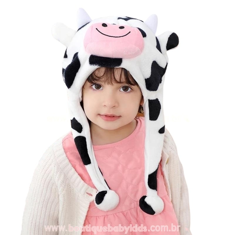Gorro Infantil Temático Bichinho Vaquinha - Boutique Baby Kids