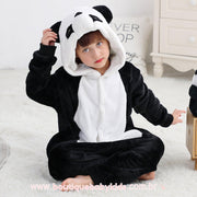 Macacão Infantil Fantasia Ursinho Panda