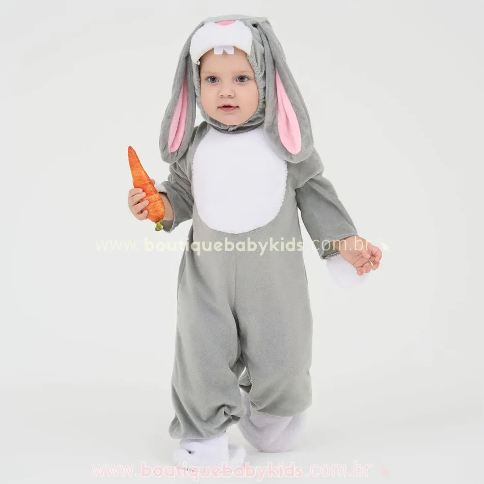 Macacão Bebê Fantasia Coelhinho da Páscoa - Boutique Baby Kids