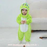 Macacão Bebê Fantasia Bichinho Dinossauro Verde - Boutique Baby Kids