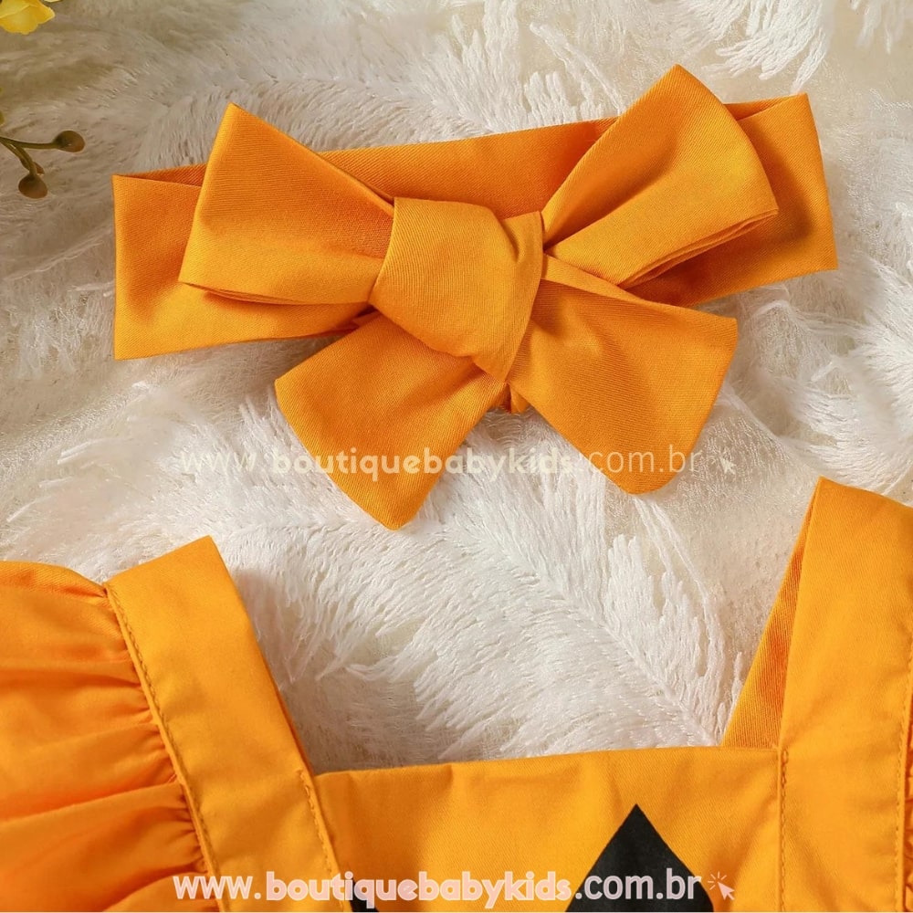 Vestido Bebê Fantasia Pedrita Flintstones