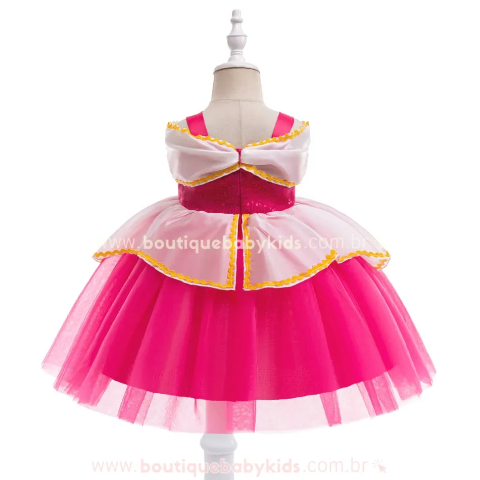 Vestido Bebê Fantasia Princesa Aurora