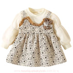 Vestido Bebê Floral Coelhinha com Mangas Bufantes - Boutique Baby Kids
