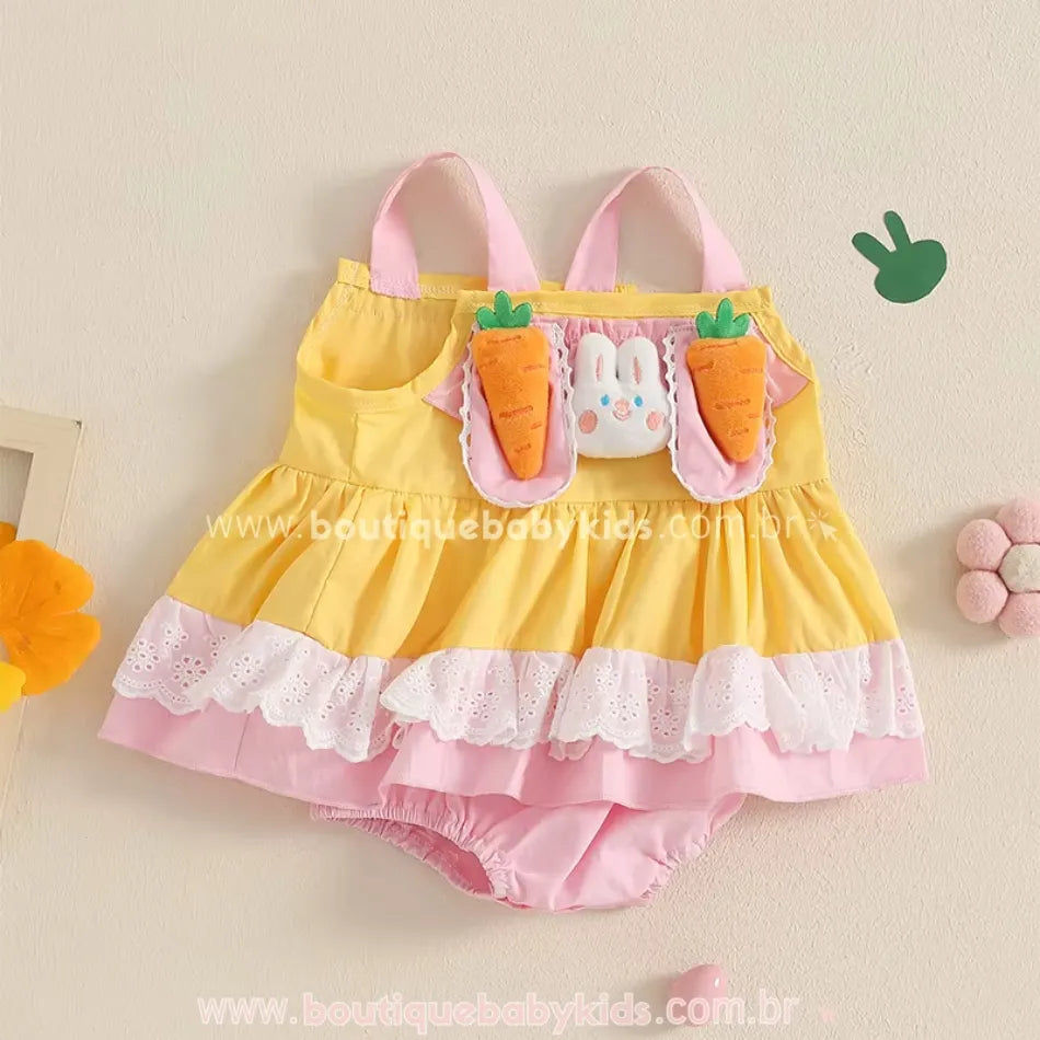 Vestido Bebê Páscoa Coelhinha Encantada - Boutique Baby Kids