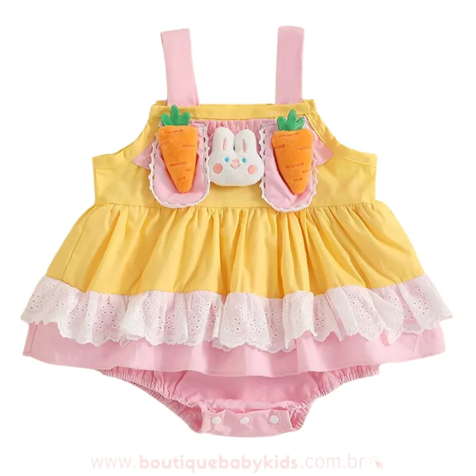 Vestido Bebê Páscoa Coelhinha Encantada - Boutique Baby Kids