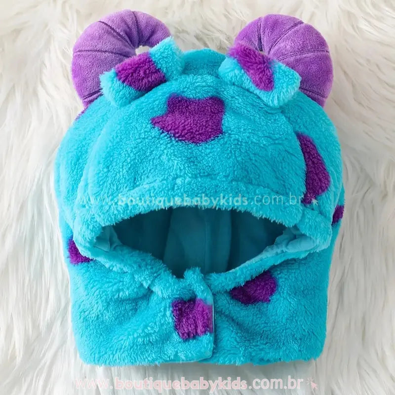 Body Bebê Fantasia Monstrinho Sulley com Acessórios