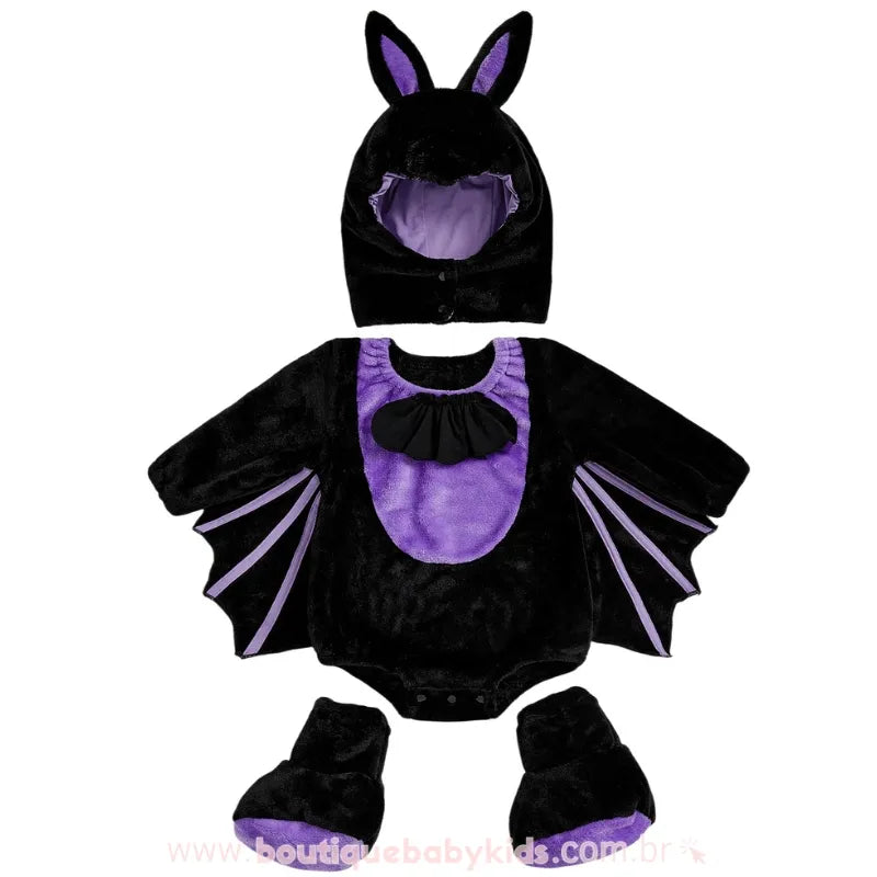 Body Bebê Fantasia Morceguinho Noturno