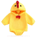 Body Bebê Fantasia Pintinho Amarelinho com Capuz - Boutique Baby Kids