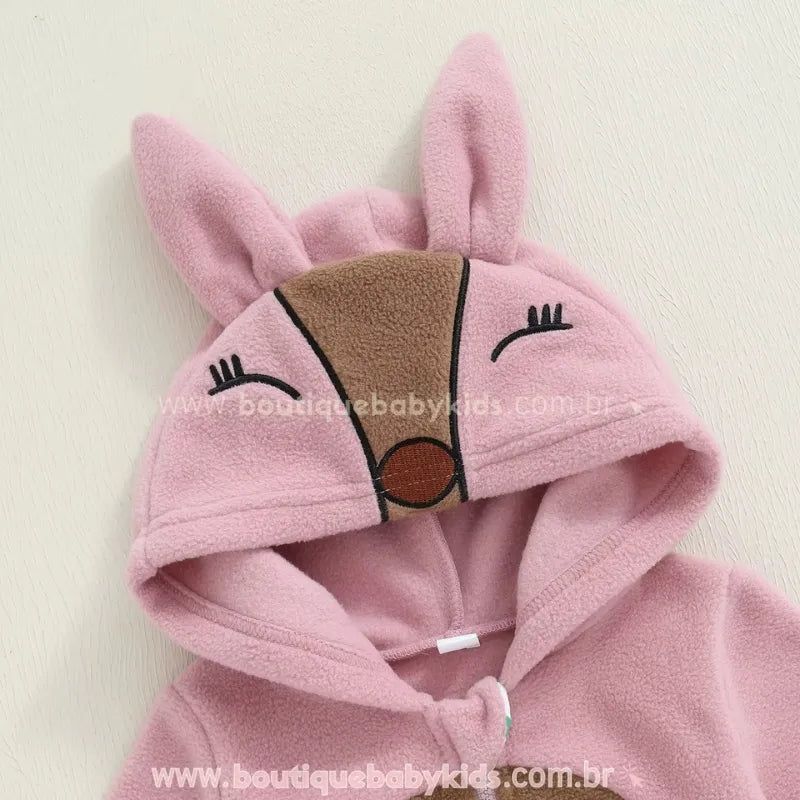 Body Bebê Temático Coelhinha Sonhadora com Meia