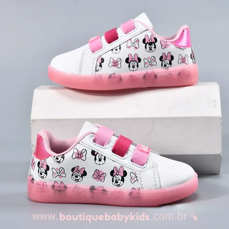 Tênis Infantil Disney Minnie Mouse Rosa - Boutique Baby Kids
