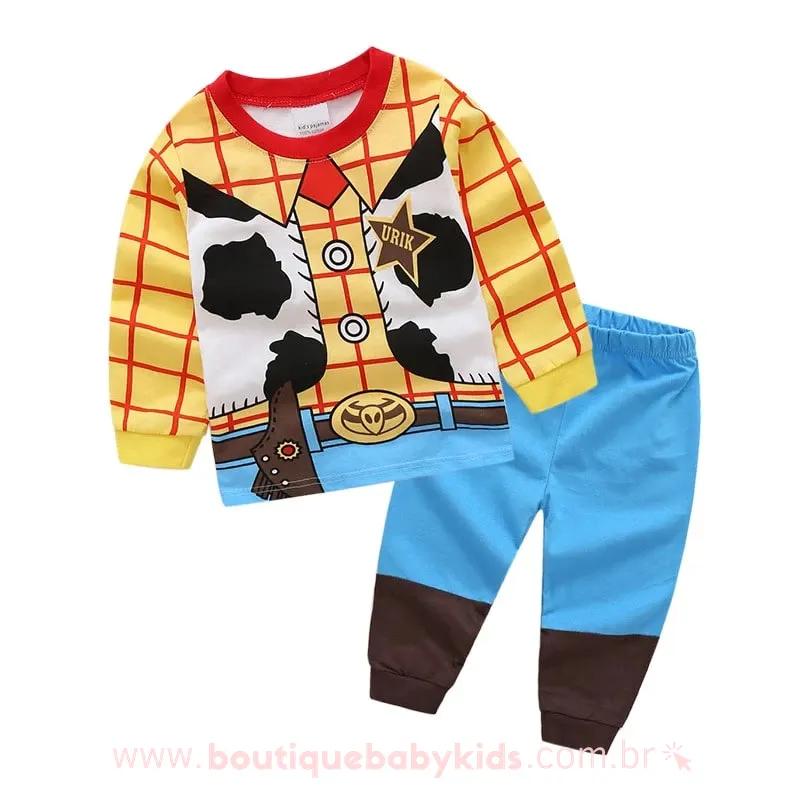 Pijama Infantil Personagens Toy Story Woody - Frete Grátis - Boutique Baby Kids