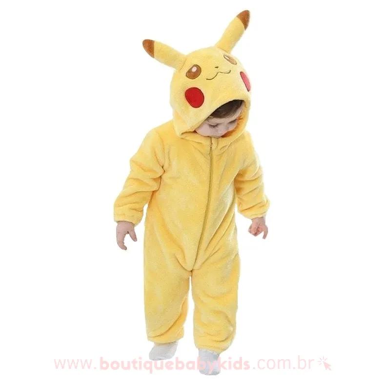 Fantasia Pikachu Pokémon Mesversário Bebê