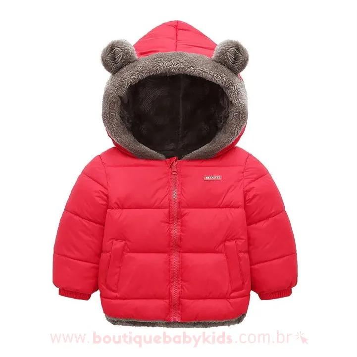 Jaqueta Infantil Microfibra Forrada Ursinho