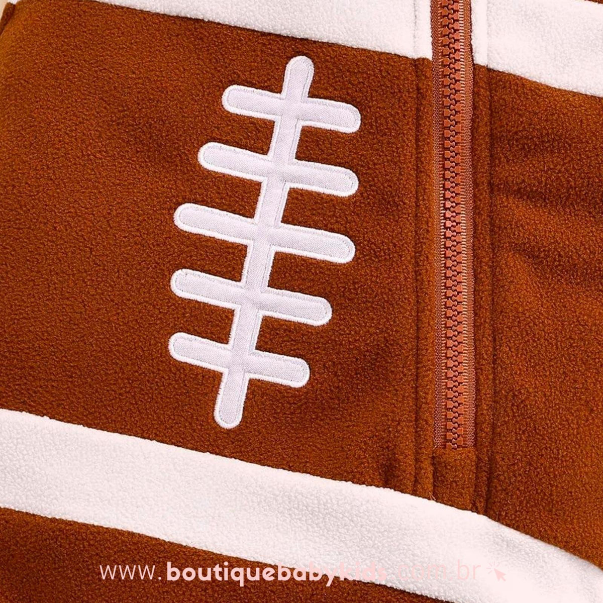 Body Bebê Fantasia Bola Futebol Americano com Meia - Boutique Baby Kids