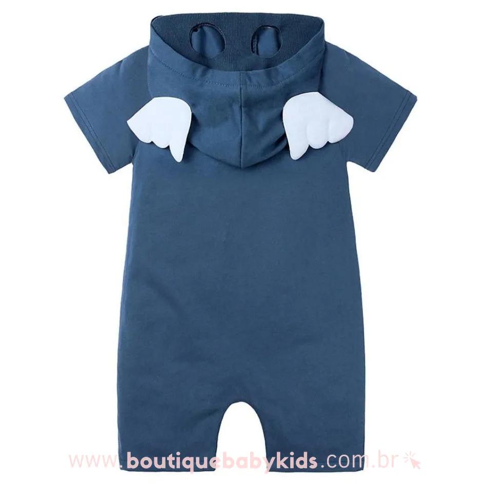 Macacão Bebê Fantasia Herói Capitão América Azul Mesversário - Boutique Baby Kids