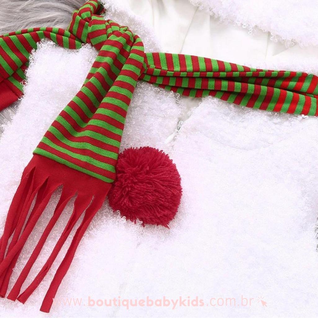 Body Bebê Fantasia Boneco de Neve com Chapéu e Cachecol - Boutique Baby Kids