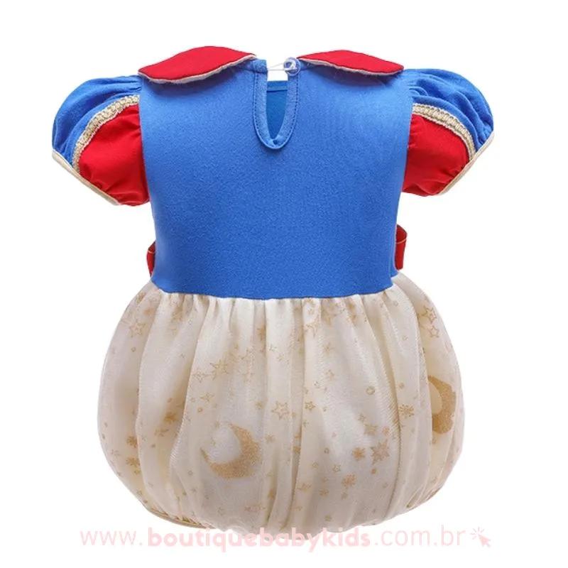 Body Bebê Fantasia Disney Princesa Branca de Neve com Faixa - Frete Grátis - Boutique Baby Kids