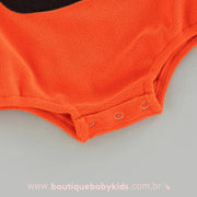 Body Bebê Fantasia Halloween Morcego com Asas Laranja - Boutique Baby Kids