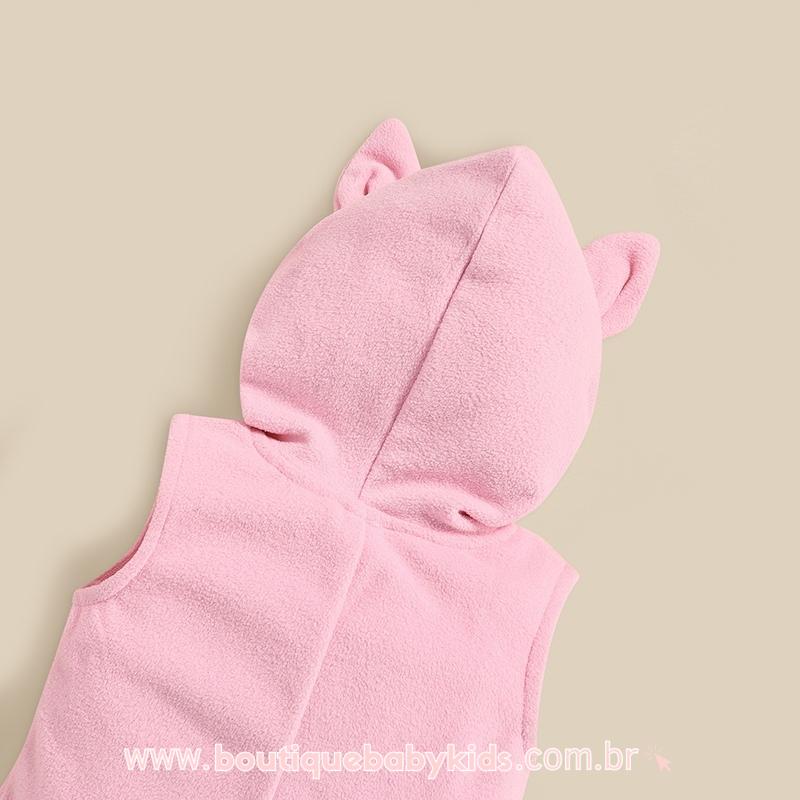 Body Bebê Fantasia Porquinha com Meia Rosa - Boutique Baby Kids