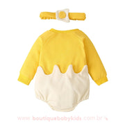 Body Bebê Fantasia Ovo com Tiara - Mesversário - Frete Grátis - Boutique Baby Kids