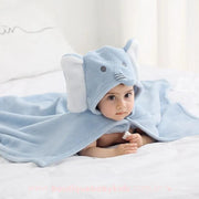 Toalha Infantil Divertida Elefantinho Azul com Capuz - Boutique Baby Kids