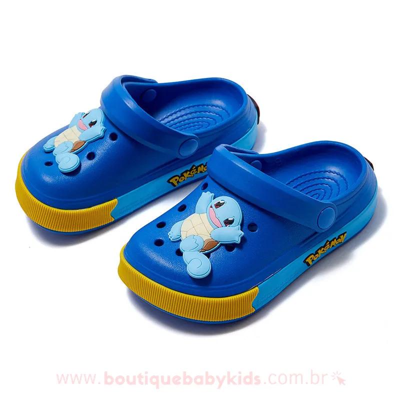 Sandália Estilo Crocs Squirtle Azul Pikachu Pokémon - Índigo Trend