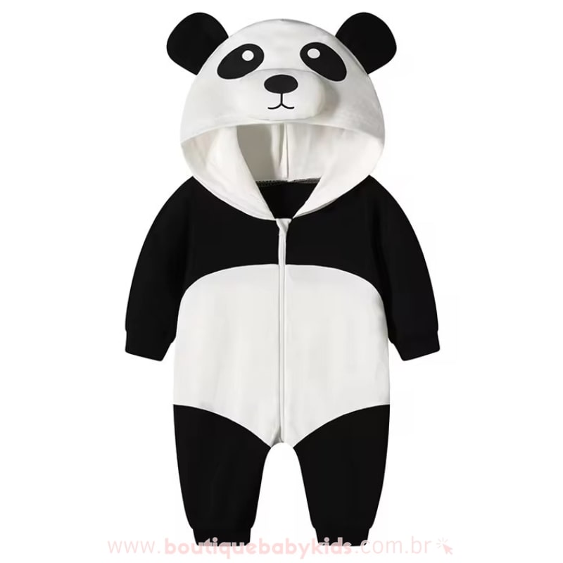 Macacão Bebê Fantasia Urso Panda - Boutique Baby Kids