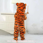 Macacão Bebê Fantasia Bichinho Tigre Laranja com Botinha - Boutique Baby Kids