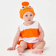 Body Bebê Fantasia Procurando Nemo com Touca Laranja - Boutique Baby Kids