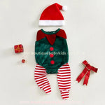 Body Bebê Elfo Natalino com Calça e Gorro - Boutique Baby Kids