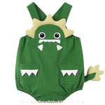 Body Bebê Jardineira Dinossauro Verde - Boutique Baby Kids