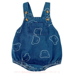 Body Bebê Jardineira Jeans com Ursinhos - Boutique Baby Kids