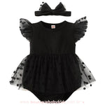 Body Bebê Pretinho Básico com Tule - Boutique Baby Kids