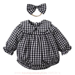 Body Bebê Xadrez Vintage com Faixa - Boutique Baby Kids 