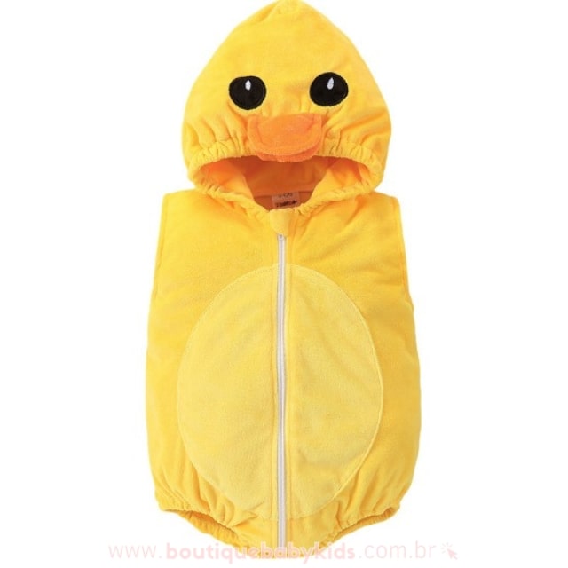 Body Bebê Fantasia Bichinho Patinho Amarelo - Boutique Baby Kids