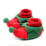 Botinha Bebê Temática Elfo Natalino - Boutique Baby Kids