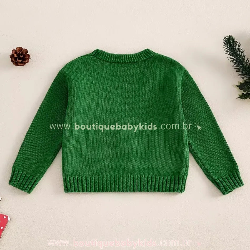 Cardigan Tricot Natalino Biscoito de Gengibre