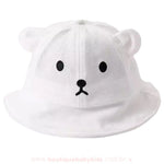 Chapéu de Praia Bebê Ursinho Aconchego Proteção Solar Branco - Boutique Baby Kids