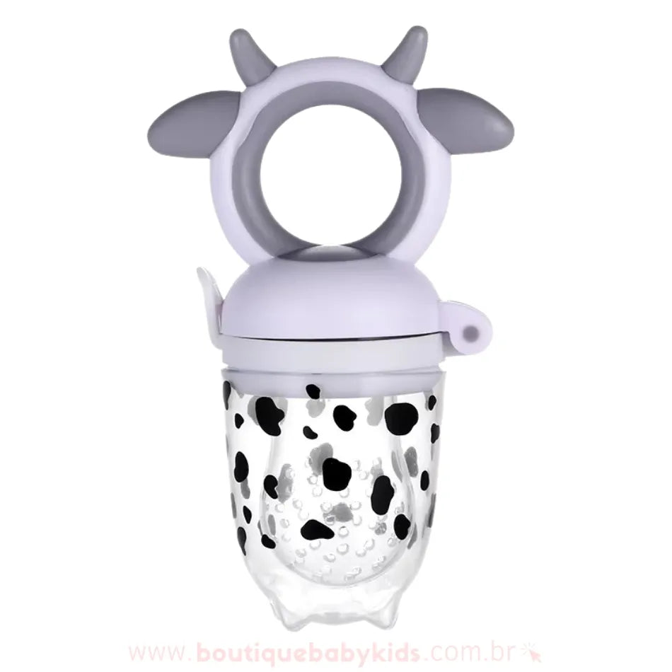 Chupeta Alimentadora para Bebês Silicone Vaquinha Cinza - Boutique Baby Kids 